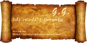 Gönczöl Gergely névjegykártya